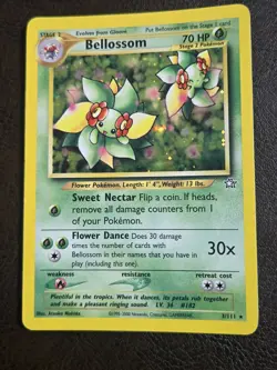 Bellossom 3/111 Neo Genesis Holo Pokemon Card Vintage - Image 1