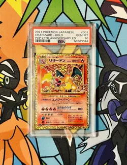 Pokemon 25th Anniversary Charizard Promo Card PSA 10 GEM MINT 001/025 - Image 1