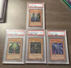 Yu-Gi-Oh! Gate Guardian Set Kazejin, Suijin, Sanga of the Thunder PSA 10s 1st ED - Image 1