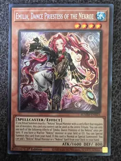 Yugioh Emilia, Dance Priestess of the Nekroz BLMM-EN025 Secret Rare 1st Ed NM - Image 1