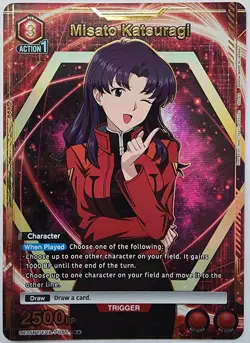 Union Arena Trading Card TCG Misato Katsuragi Foil UE15BT/EVA-1-085 R Bandai - Image 1