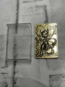Pokemon 23K Gold Plated Mewtwo Trading Card 1999 Burger King Limited Edition NM - Image 1