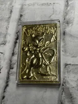 Pokemon 23K Gold Plated Mewtwo Trading Card 1999 Burger King Limited Edition NM - Image 4