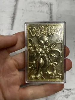 Pokemon 23K Gold Plated Mewtwo Trading Card 1999 Burger King Limited Edition NM - Image 5