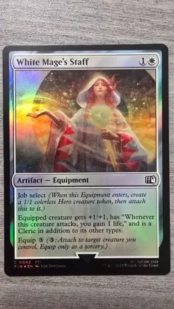 White Mage's Staff (Common Foil) #42 Final Fantasy MTG Near Mint - Image 1