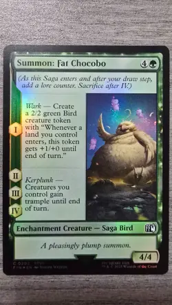 Summon: Fat Chocobo (Common Foil) #202 Final Fantasy MTG Near Mint - Image 1