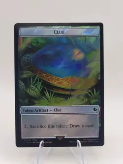 Clue Treasure Double-Sided Token (Surge Foil) Commander: Final Fantasy Foil - Image 1