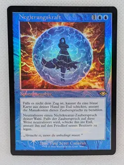 GERMAN Force of Negation Retro Modern Horizons Foil Rare MTG Magic Gathering - Image 1