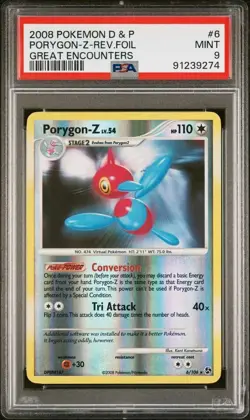 Pokemon Cards: Great Encounters Reverse Holo: Porygon-Z 6/106 PSA 9 - Image 2
