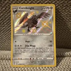 Pokemon TCG Corviknight Shining Fates SV089/SV122 Holo Shiny Holo Rare - Image 1