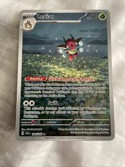 Ledian 144/142 Illustration Holo Rare S&V Stellar Crown Pokemon Card NM - Image 1