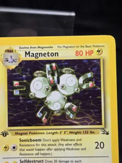 Pokemon TCG Magneton Fossil Holo Rare Card 11/62 1st Edition - Image 4