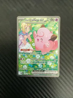 Lillie's Clefairy EX 184/159 SV09 Journey Together SIR Pokemon TCG Card NM - Image 1