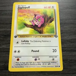 Jigglypuff 1999 Pokemon Jungle Unlimited Edition #54 LP (Light Play) - Image 1