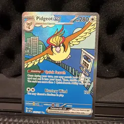 Pokemon TCG Pidgeot EX 225/197 Obsidian Flames Special Illustration Rare Card NM - Image 1