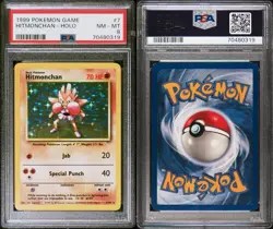 Hitmonchan 7/102 Holo Rare Base Set Unlimited VTG 1999 Pokemon TCG PSA 8 NM-MT - Image 3