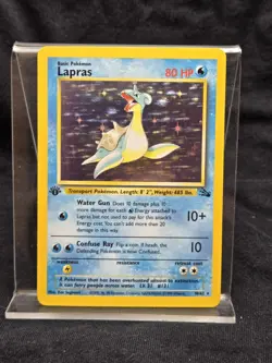 1999 POKEMON FOSSIL 1ST EDITION 10/62 LAPRAS-HOLO - Image 1