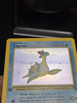 1999 POKEMON FOSSIL 1ST EDITION 10/62 LAPRAS-HOLO - Image 3