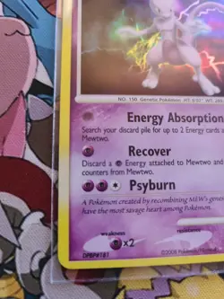 Pokemon Mewtwo Holo Rare TCG Card 9/100 Majestic Dawn NM - Image 5