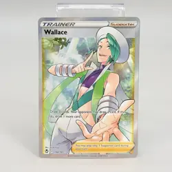 Pokemon Trainer Card Wallace Full Art 194/195 Silver Tempest NM - Image 1