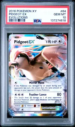 Pokemon Evolutions Pidgeot EX 64/108 Ultra Rare Holo PSA 10 GEM MT - Image 1