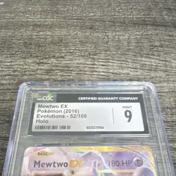 Pokemon Mewtwo EX CGC 9 Ultra Rare Holo Evolutions 52/108 Card English - Image 2
