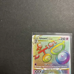 Unown VSTAR Gold Secret Rare 199/195 Silver Tempest Pokemon Card NM - Image 3