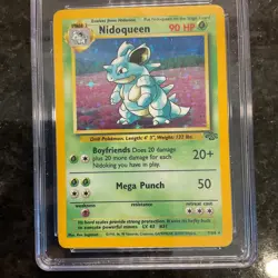CGC 5.5 Excellent+ Nidoqueen 1999 Jungle 7/64 Holo Pokemon Card Vintage - Image 2