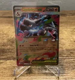 Pokemon TCG Mega Charizard X EX 013/094 Phantasmal Flames Holo Double Rare 360 … - Image 1