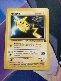 Pokemon Pikachu #4 Black Star Promo Rare Vintage Card - Image 1