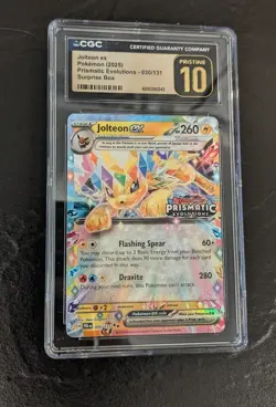 Pokemon CGC Pristine 10 Jolteon 30 Stamped Promo Prismatic Evolutions + Sealed - Image 1