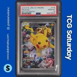 2015 POKEMON JAPANESE XY PROMO BATTLE FESTA #175 PIKACHU PSA 10 - Image 1