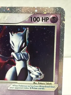 Pokemon Mewtwo EX TCG 101/109 Ruby & Sapphire Ultra Rare Half Swirl 2003 - Image 4