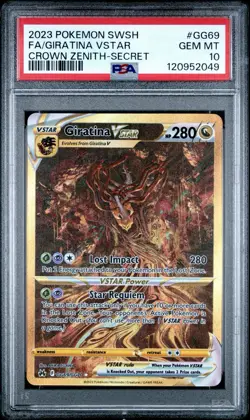 PSA 10 GEM MINT Giratina VSTAR GG69/GG70 Crown Zenith Holo Pokemon Card - Image 1