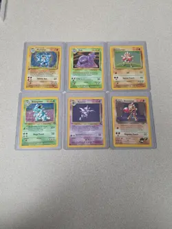 1st Edition Holo Pokemon Cards Lot- Machamp/Muk/Haunter/Nidoqueen/Hitmochan - Image 1