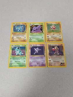1st Edition Holo Pokemon Cards Lot- Machamp/Muk/Haunter/Nidoqueen/Hitmochan - Image 2