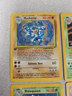 1st Edition Holo Pokemon Cards Lot- Machamp/Muk/Haunter/Nidoqueen/Hitmochan - Image 3