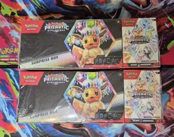 LOT OF 2 - Pokemon Prismatic Evolutions Surprise Box & Booster Bundle/ READ - Image 1