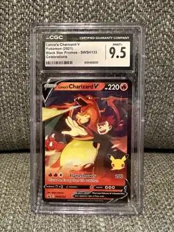 Pokemon TCG Lance's Charizard V Black Star Promo SWSH133 Celebrations CGC 9.5 - Image 1