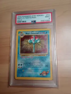 Misty's Tentacruel 10/132 PSA 9 MINT Gym Heroes Vintage WOTC Holo Pokemon Card - Image 1