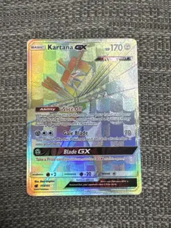 Pokemon TCG Kartana GX Holo Rainbow Rare Crimson Invasion 117/111 - Image 1