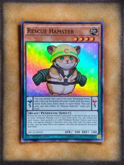 Yugioh Rescue Hamster NECH-EN039 Super Rare 1st Ed LP - Image 1