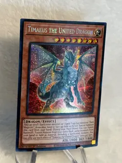 YUGIOH Timaeus The United Dragon MP23-EN003 Prismatic Secret Rare 1st Edition - Image 4
