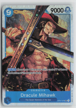 One Piece TCG Dracule Mihawk (Reprint) SR OP01-070 Romance Dawn English - Image 1