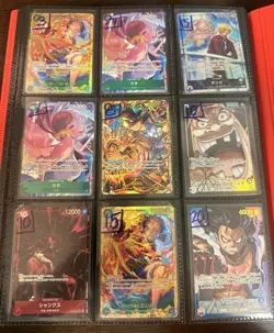 Bandai One Piece CCG Holo Japanese Character Cards - Luffy, Uta, Sanji, Sabo, S… - Image 1