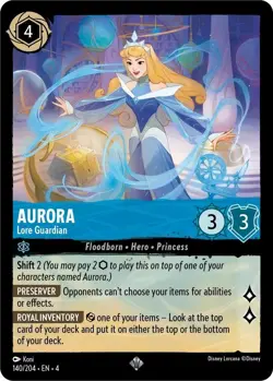 Disney Lorcana TCG - Ursula’s Return - Aurora - Lore Guardian - 140/204 - Image 1