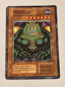 Yu Gi Oh TCG Fake Card Wind God - Image 1