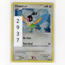 Pokemon TCG Chatot DP14 Diamond and Pearl Holo Promo Card EN-HP 2007 - Image 3