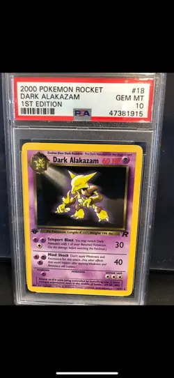 Pokemon Card Dark Alakazam - 2000 Team Rocket 1st Edition 18/82. PSA 10. POP 265 - Image 2