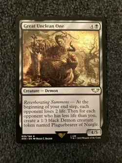 Magic MTG - Great Unclean One - Universes Beyond: Warhammer 40000 - Image 1